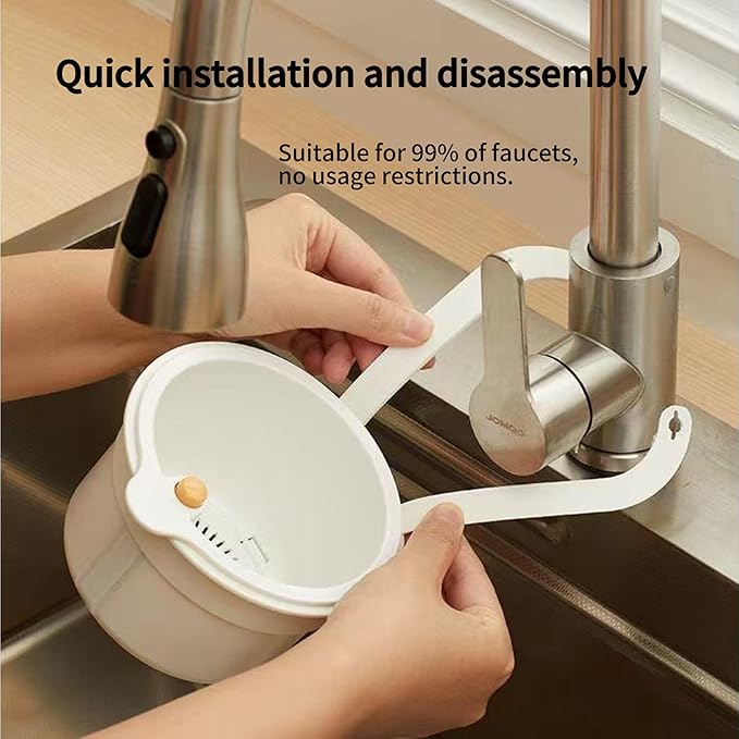 yanxiao Sink Strainer Basket - Multifunction Hanging Sink Colander Drain Basket, Upgrade Quick Draining Kitchen Tool with Bottom Release for Mess-Free Hands-Free Cleanup (Green)