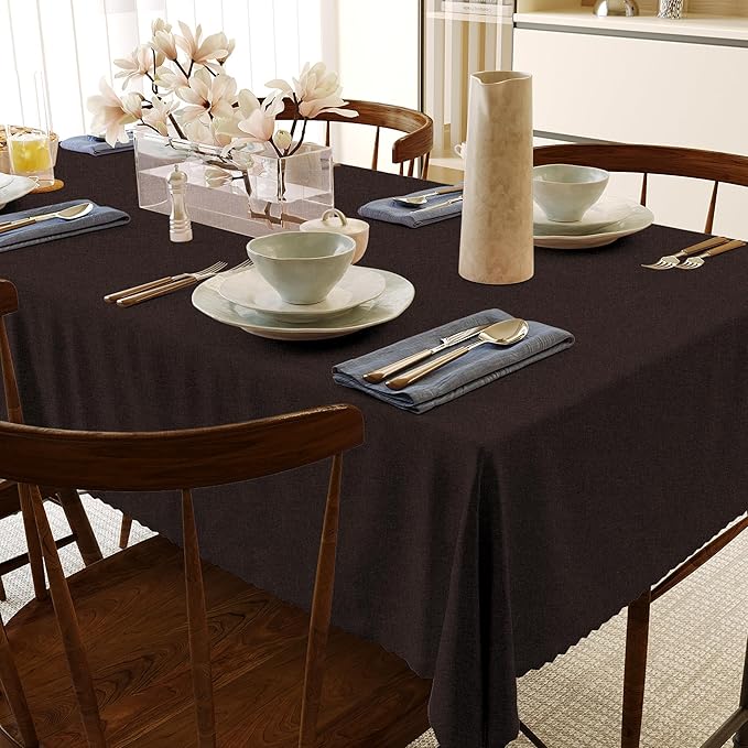 HX&OD Rectangular Tablecloth Cationic Fabric Waterproof Stain Resistant Wrinkle-Resistant for Home/Decoration/Party/Buffet/Wedding/Dining Room/Camping
