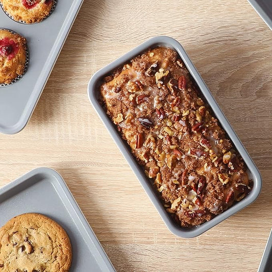 Sur La Table Kitchen Essentials Bake Sale 9 X 5 Inch PFOA, PFAS, PTFE Free Nonstick Loaf Pan - Linen White