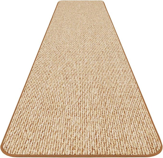 House, Home and More Skid-Resistant Carpet Runner - Praline Brown - 4 Feet X 27 Inches