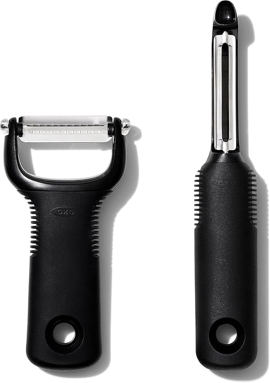 OXO Good Grips 2-Piece Peeler Set - Swivel and Julienne & Good Grips Etched Zester and Grater