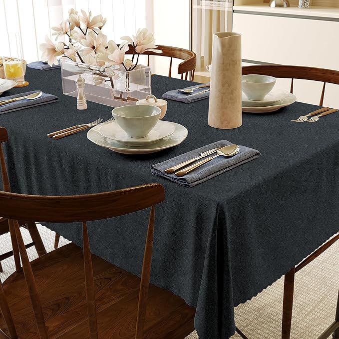 HX&OD Rectangular Tablecloth Cationic Fabric Waterproof Stain Resistant Wrinkle-Resistant for Home/Decoration/Party/Buffet/Wedding/Dining Room/Camping