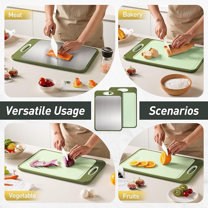 2 in 1 Stainless Steel Cutting Board with Handle Chopping Double Sided Mama Mommy Busy Mom Ever Christmas Xmas Birthday Law Step Stepmom Stepmother Who Have Everything Good Unique Useful Present