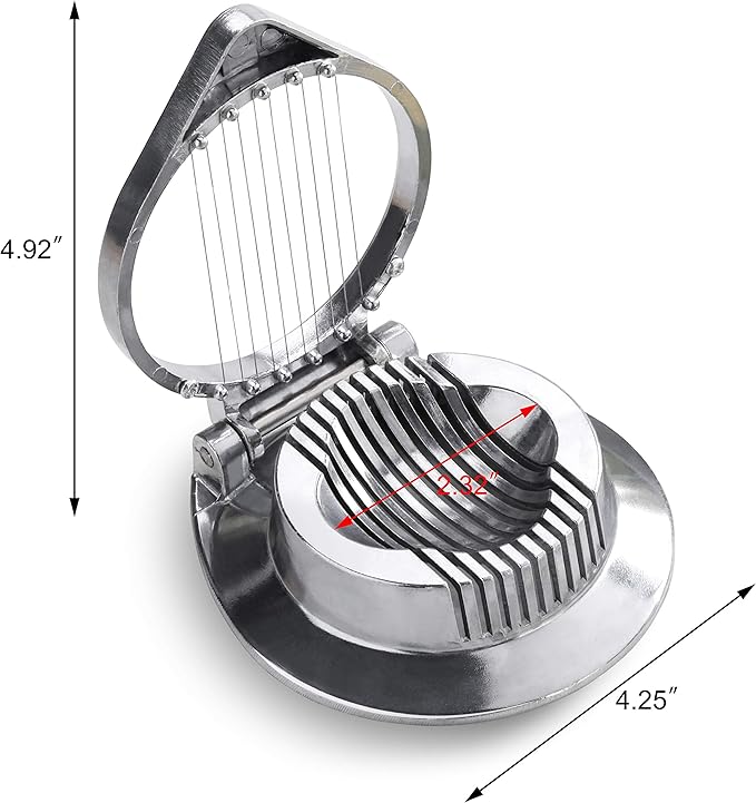 New Star Foodservice 36459 Commercial Grade Aluminum Egg Slicer, Mushroom Slicer with Stainless Steel Wire (Hand Wash Only)