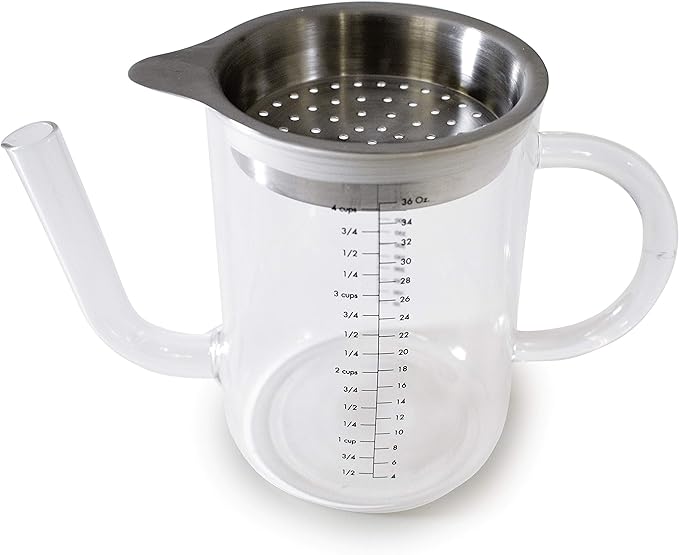 Norpro Glass Gravy Separator with Strainer