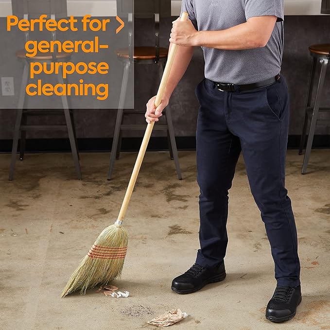 Professional 10" Standard Corn Broom, Natural