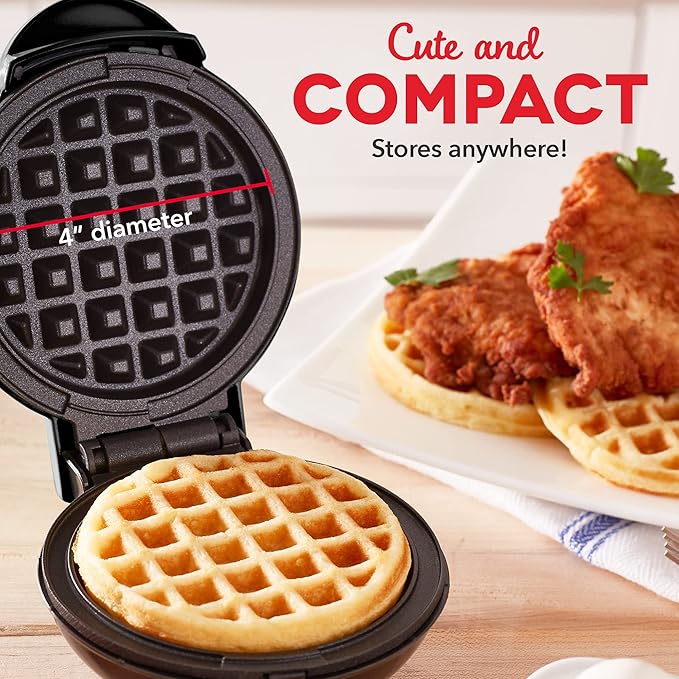 Dash Mini Waffle Maker- Compact Electric Waffle Iron - Stylish Machine with nonstick surface - Quick Breakfast & Snacks - Galaxy Print