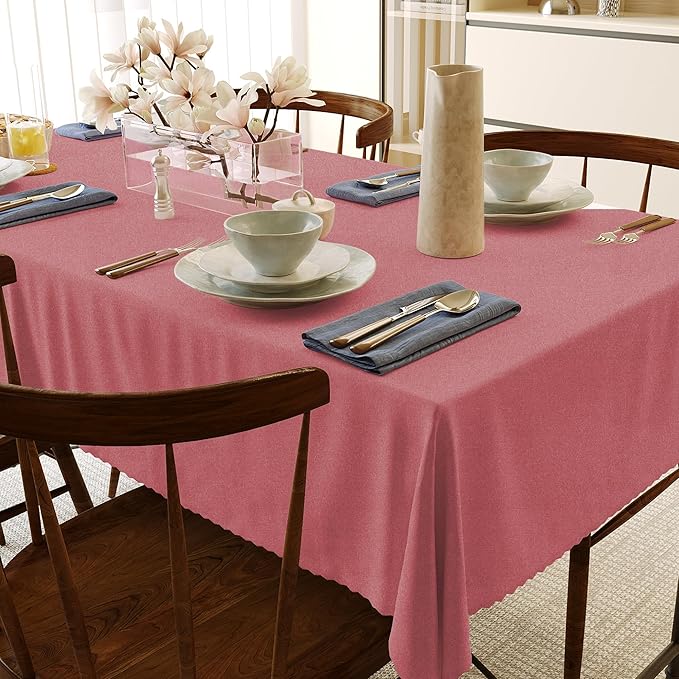 HX&OD Rectangular Tablecloth Cationic Fabric Waterproof Stain Resistant Wrinkle-Resistant for Home/Decoration/Party/Buffet/Wedding/Dining Room/Camping
