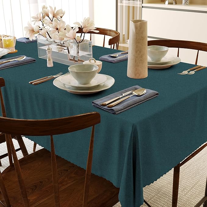 HX&OD Rectangular Tablecloth Cationic Fabric Waterproof Stain Resistant Wrinkle-Resistant for Home/Decoration/Party/Buffet/Wedding/Dining Room/Camping