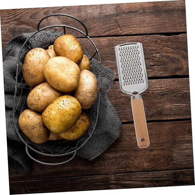 SECFOU Stainless Steel Vegetable Zester Grater with Handle Kitchen Gadget for Fruits Cheese Lemon and More Easy to Clean Non-slip Design for Home and Restaurant Use