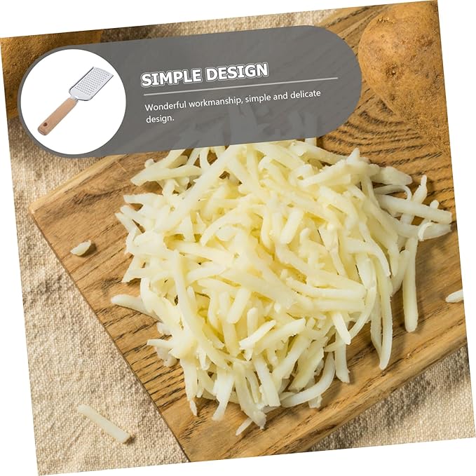 Stainless Steel Plane Zester with Wood Handle Clean Kitchen Gadget for Fruits and Vegetables Non-slip Grip for Comfortable Use for Cheese Lemon Ginger and More