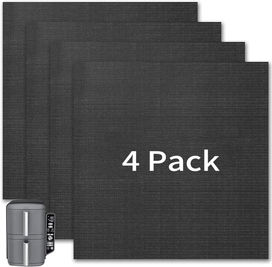 GWYSY 4-Pack Glass Fiber Air Fryer Liners Set for Ninja DoubleStack SL401, 8.07"x6.89" Reusable Basket Pads Heat-Resistant No-Scratch Air Fryer Liners Accessories