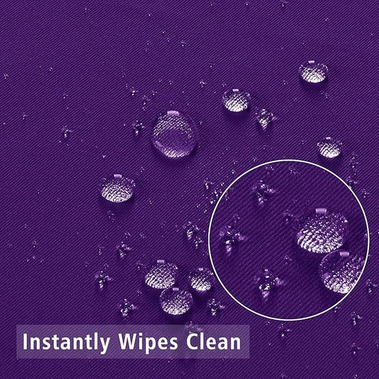 Obstal Round Table Cloth, Oil-Proof Spill-Proof and Water Resistance Microfiber Tablecloth, Decorative Fabric Circular Table Cover for Outdoor and Indoor Use (Violet, 108 Inch Diameter)