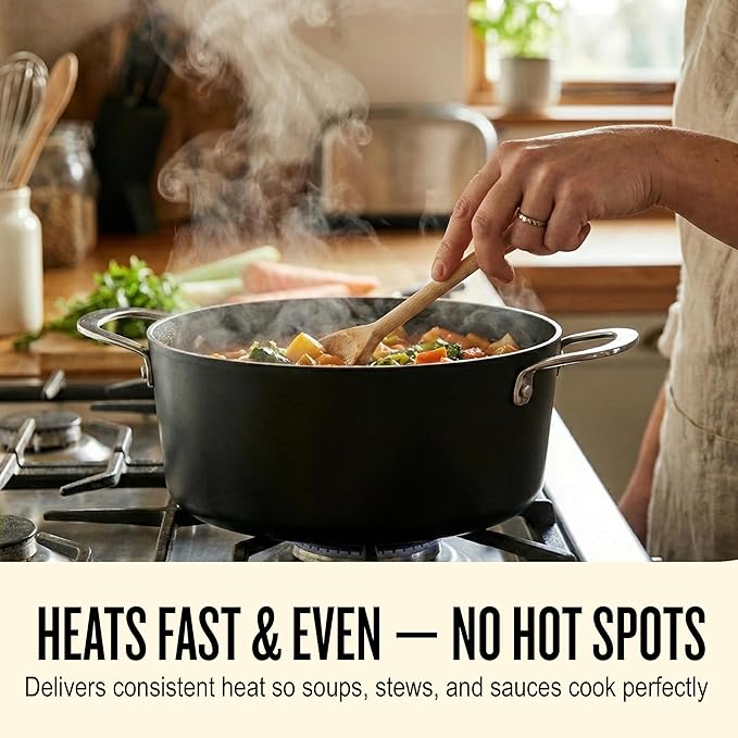 Alva Maestro Ceramic Nonstick Cookware Set – 4.5-Qt Stock Pot & 2-Qt Saucepan with Lids | PFAS-Free, Non-Toxic, Oven Safe to 400°F | Even Heat, Dishwasher Safe | Belgian Design