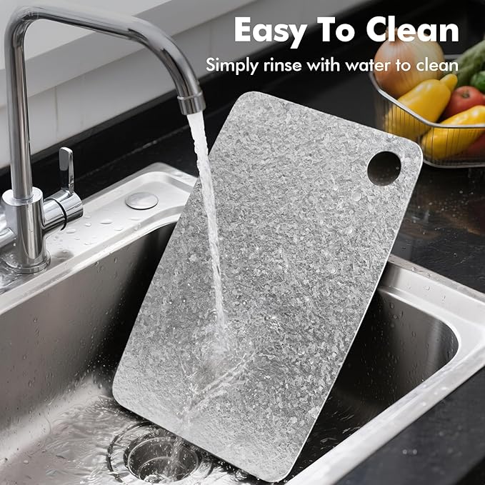 Titanium Cutting Board, 100% Pure Titanium Chopping Board for Kitchen with EPA Certified, Antibacterial Cutting Boards for Outdoor Cooking, Dishwasher Safe (12"x8")