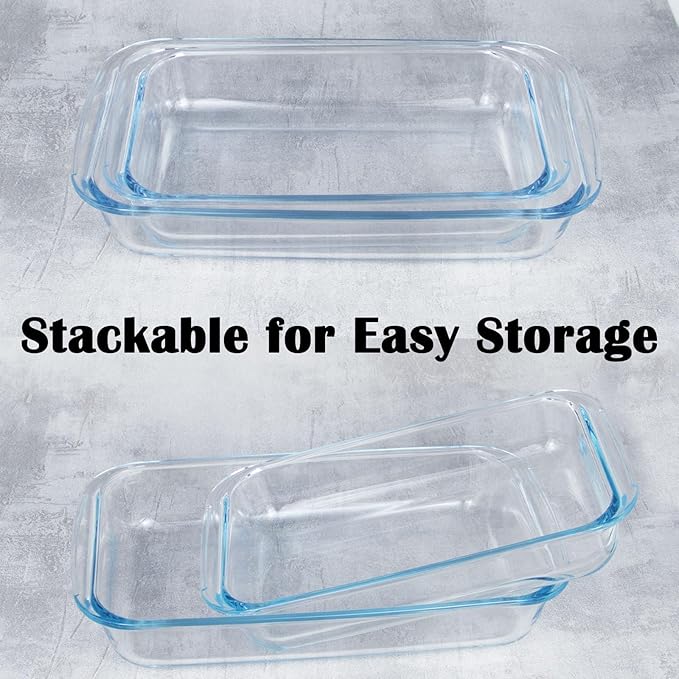 Small Glass Baking Dish for Oven, 1L Casserole Dishes for Oven, 10x6 Glass Baking Pan