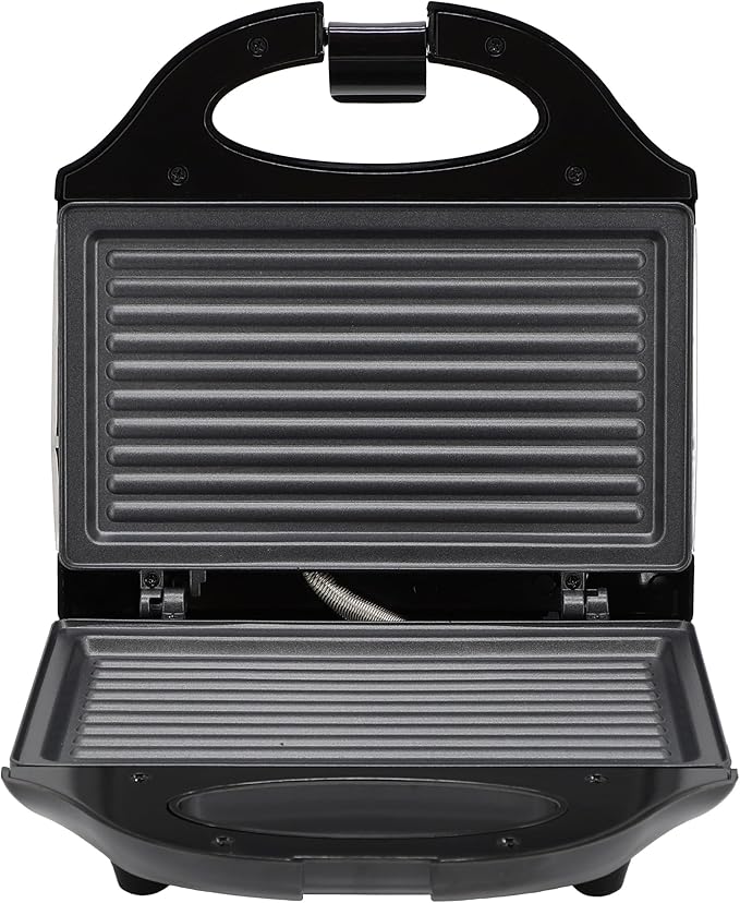 MegaChef Electric Non-Stick Aluminum Panini Press Sandwich Maker Grill, Compact Design, Panini Maker, Sandwich Grill, Countertop Grill Griddle (Grill Plate)