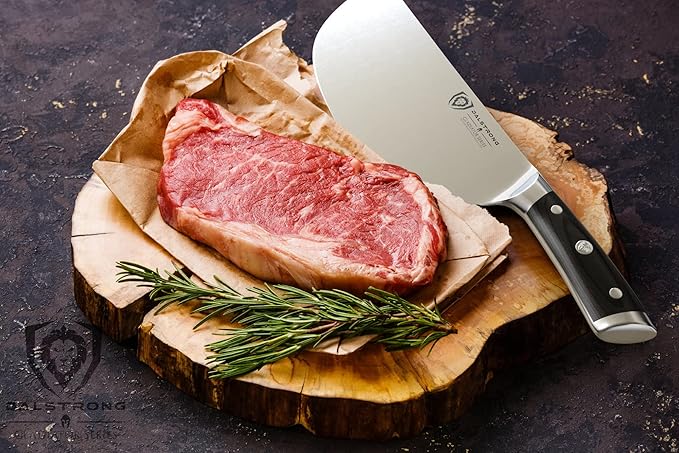 Dalstrong Meat Cleaver Knife-9"- Gladiator Series-'The Ravager'-Heavy Duty Butcher Kitchen Knife Gift-Forged High Carbon German Steel-BBQ, Meat Knife-w/Sheath-NSF Certified