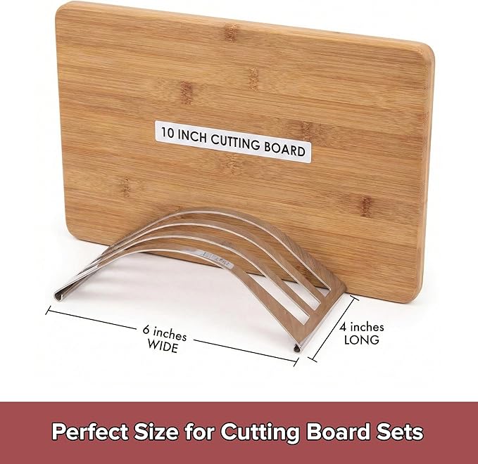 Thirteen Chefs Small Cutting Board Organizer, Fits 0.5 Inch Boards, Fits Cabinets, Stainless Steel (6 Inch Wide)