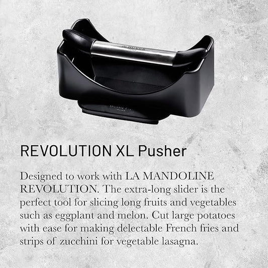de Buyer REVOLUTION XL Pusher - Ideal for Slicing Long Fruits & Vegetables - Designed for LA MANDOLINE REVOLUTION - Made in France