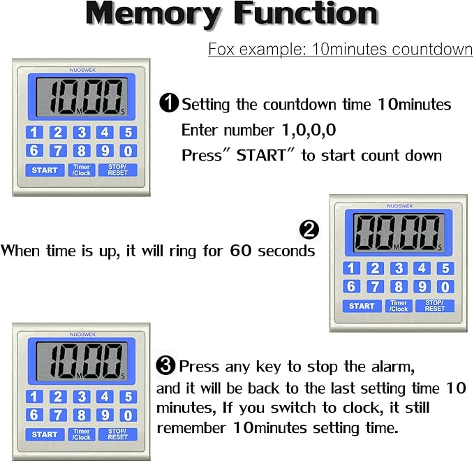 Digital Timer Waterproof Shower Timer Shower Clock Direct Digit Entry Bathroom Kitchen Timer with Strong Magnet and Large LCD Display (Waterproof 13 Key)