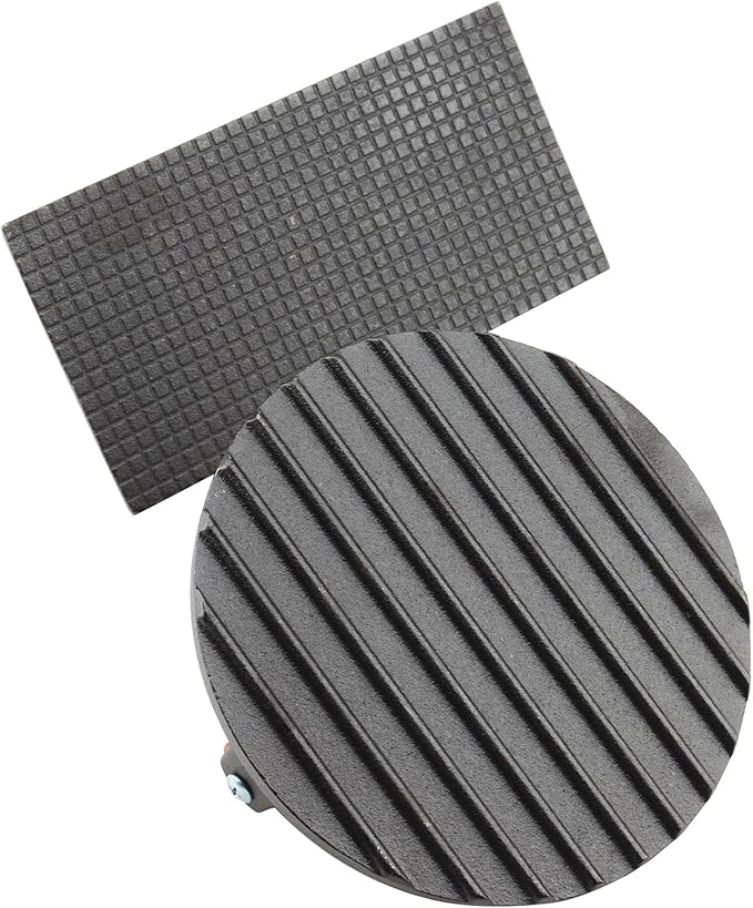 MOUYAT 2 Pack Cast Iron Grill Press, 6.8 Inch Round and 8 Inch Rectangle Heavy Grill Weight Bacon Griddle Press with Wooden Handle, Flat Cooking Weight Press Steak Weights for Bacon Burgers Meat BBQ