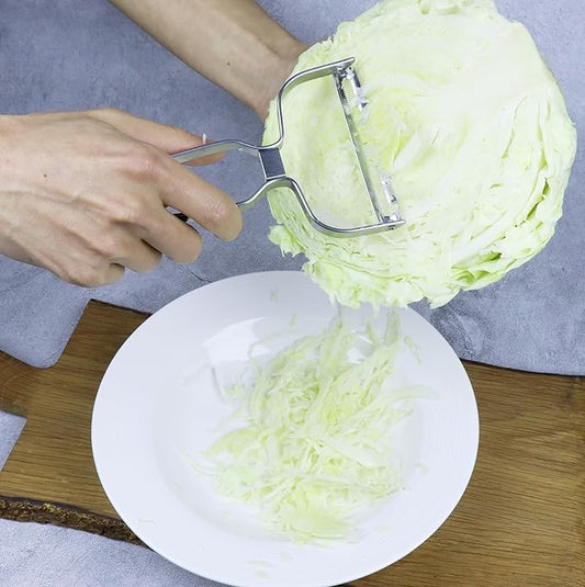 All stainless steel cabbage shredder for lettuce,potato,carrot,cabbage shredded,Suitable for large hand,dishwasher safe,5-year warranty