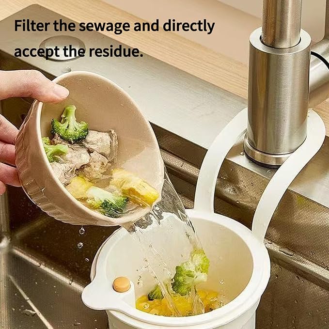 yanxiao Sink Strainer Basket - Multifunction Hanging Sink Colander Drain Basket, Upgrade Quick Draining Kitchen Tool with Bottom Release for Mess-Free Hands-Free Cleanup (Yellow)
