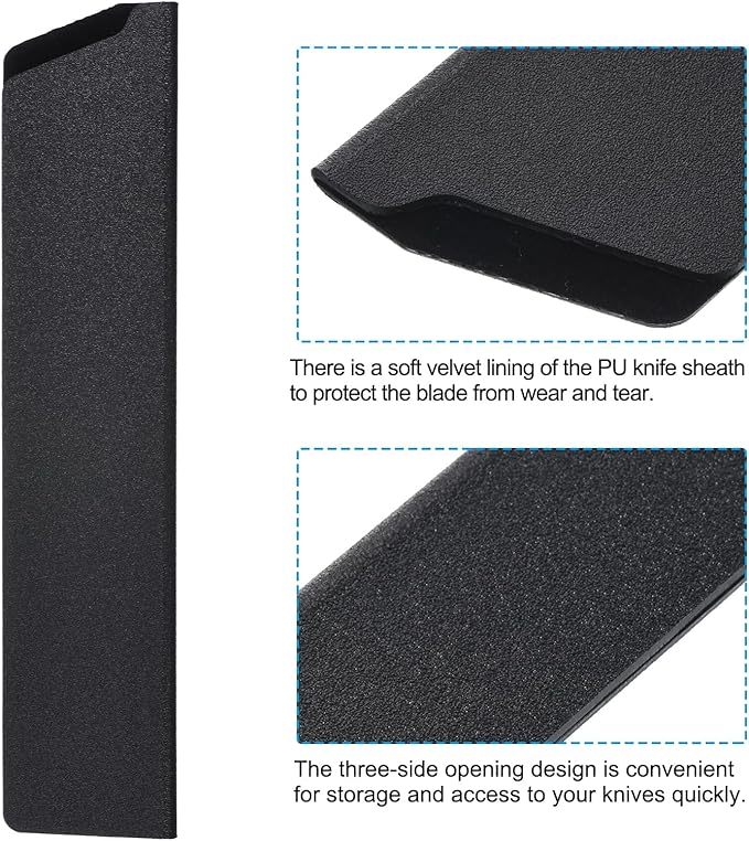 PATIKIL ABS Knife Cover Sleeves for 10" Kitchen Knife, Knives Edge Guard Blade Protector Universal Knife Sheath for Home Kitchen, Black