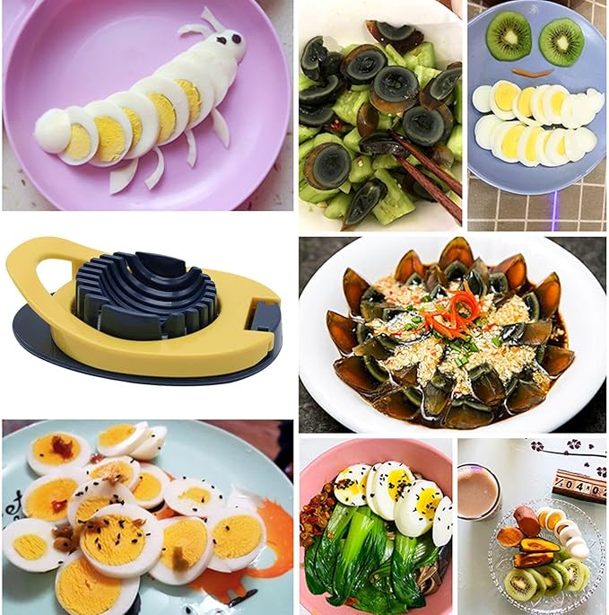 Egg Slicer for Boiled Eggs, Heavy Duty Egg Cutter with Stainless Steel Wire for Hard Boiled Eggs Kitchen Helper