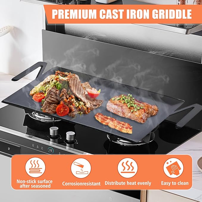 Carbon Steel Griddle - Replacement for Made In Cookware - Universal Premium Cooking Griddle for Gas and Charcoal Grills, Gas Stove and Induction - 14'' x 10.5''