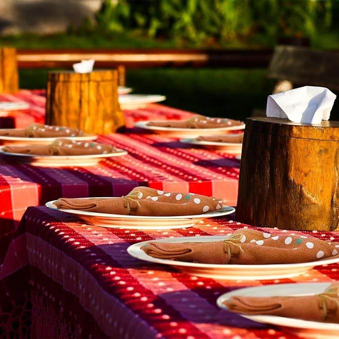 24 Pcs Mexicans Cloth Napkins Bulk Servilleta De Barro Mexicanos Reusable Terracotta Napkins for Cinco De Mayo Table Decoration Birthday Wedding Party Supplies