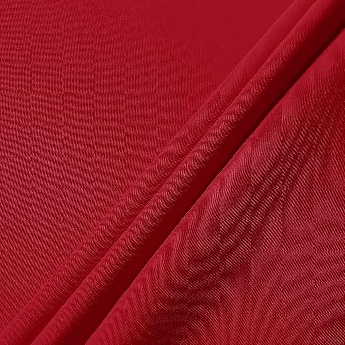 sancua Round Tablecloth - 90 Inch - Water Resistant Spill Proof Washable Polyester Table Cloth Decorative Fabric Table Cover for Dining Tables, Buffet Parties and Camping, Red