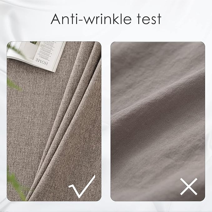 BALCONY & FALCON Rectangle Tablecloth Washable Wrinkle Resistant and Water Proof Table Cloth Decorative Linen Fabric Tablecloths for Dining Parties Kitchen Wedding and Outdoor Use (Taupe Gray, 55x95)