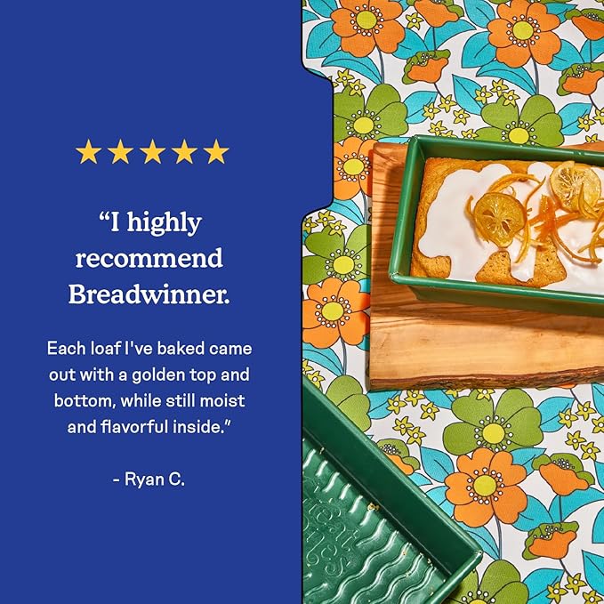 Great Jones Breadwinner (Broccoli) | Nonstick Loaf Pan for Bread, Cakes & More | Aluminized Steel with Easy Release Coating | Oven-Safe to 450°F | Even Heat Distribution | Dishwasher-Friendly