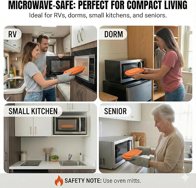 MACONEE Microwave Egg Fryer | Cooker & Poacher for Breakfast Sandwiches | Maker for 2 Eggs | Dishwasher-Safe & BPA-free
