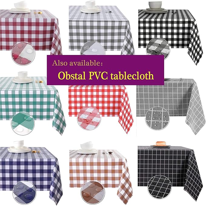 Obstal 210GSM Round Table Cloth, Water Resistance Microfiber Tablecloth, Decorative Fabric Circular Table Cover for Outdoor and Indoor Use (Coffee, 70 Inch Diameter)