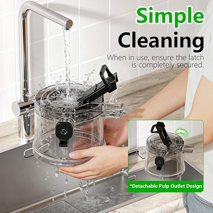 B12 Cold Press Juicer, 6" Extra Large Feed Chute Slow Masticating Juicer Machines, Powerful AC Brushless Motor, Self Precut System, Juicer Machines with BPA-Free, Extra one Replace juicer strainer