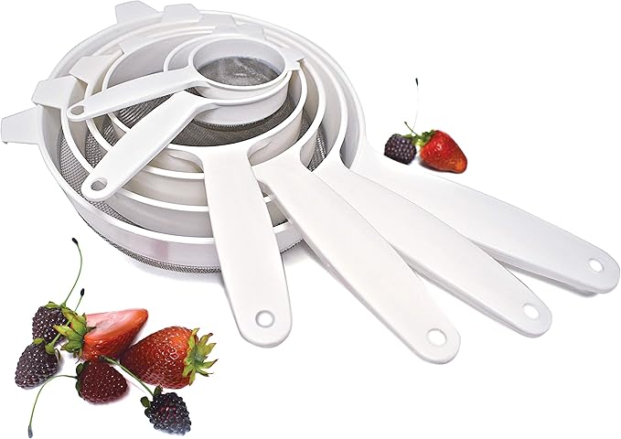 Norpro Stainless Steel Strainer, 8-1/2", 8.5", White