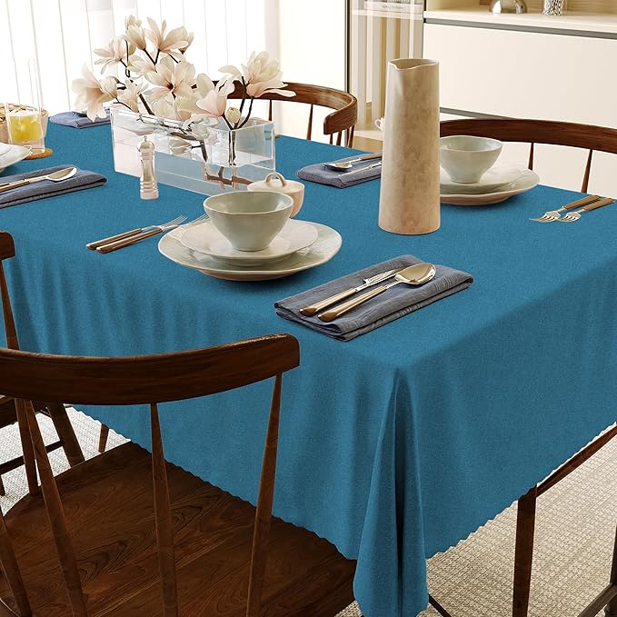 HX&OD Rectangular Tablecloth Cationic Fabric Waterproof Stain Resistant Wrinkle-Resistant for Home/Decoration/Party/Buffet/Wedding/Dining Room/Camping