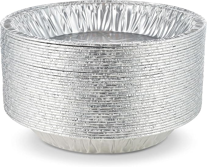 MT Products 8 Inch Outer Rim Disposable Aluminum Foil Tart/Pie Pan 1.25" Deep - Inside Measures 7 inches x 1.25 inches -(Thicker 45 Gauge) (1000 Pieces)
