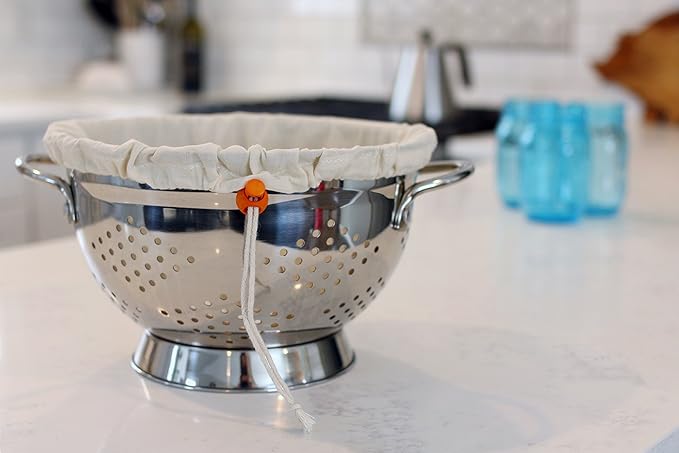 Greek Yogurt Strainer Pouch, Organic Cotton (16"X9") / Reusable Cheesecloth Alternative