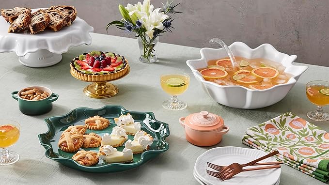 Le Creuset Stoneware Iris Serving Bowl, 15", Peche
