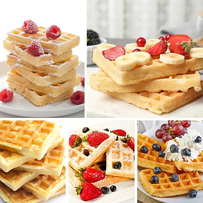 Silicone Belgian Waffle Mold, 2-Cavity Non-Stick Air Fryer Muffin Pan for Baking, Gray