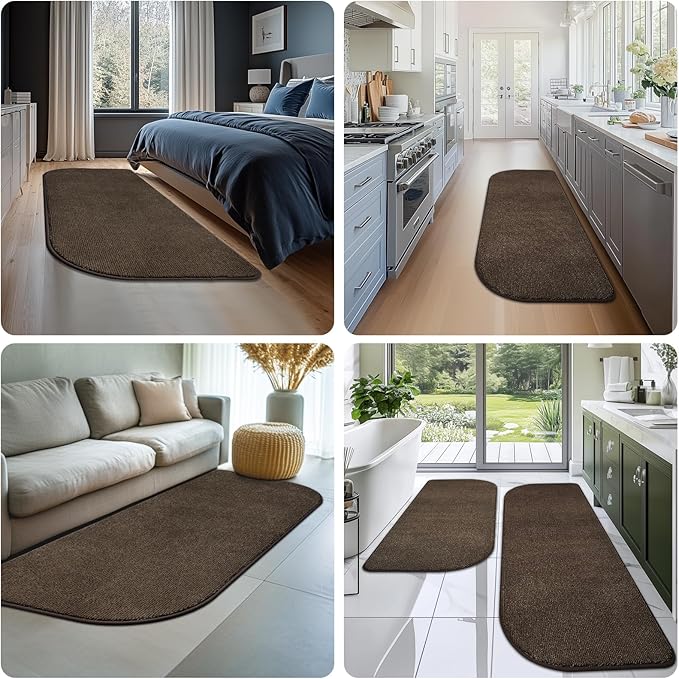 Washable Kitchen Rug 24" x 70" / 60cm x 180cm, Non Slip Kitchen Mat for Floor, Absorbent Indoor Entryway Runner Rug for Laundry, Bathroom, Bedroom (Roll Packing)
