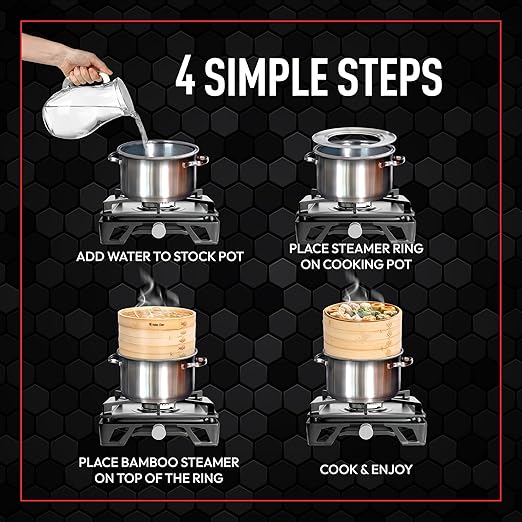 Helen’s Asian Kitchen Premium Bamboo Steamer Ring – 11-Inch Aluminum Steam Adapter for 10-Inch Bamboo Steamer Baskets. Perfect for Dutch Ovens, Stockpots, and Dim Sum Dumpling Steaming