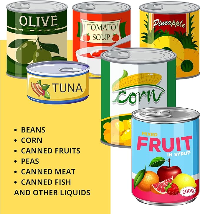 Pack of 2 Universal Can Colanders – Multipurpose Food Grade Colander with Handle for Large and Small Cans Vegetable Fruit Tuna Fish Strainer Small Strainer Set Stainless Steel