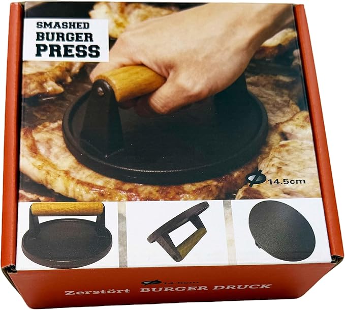 14.5cm Smashed Burger Press，14.5cm Cast Iron Press