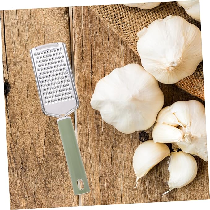PRETYZOOM Multifunctional Garlic Shredder and Cheese Zester 1-Piece Stainless Steel Garlic Press for Chopping Vegetables Cooking and Lemon Grating for Home Use