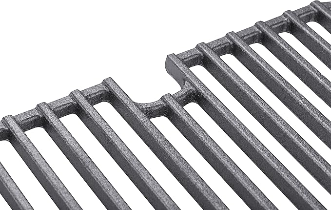 Cast Iron Go Grate (2), 5.8lbs, Rectangular, Heavy, Preseasoned, Non-Stick, Cooking-Grates, Fits Go Anywhere Charcoal and Gas Models